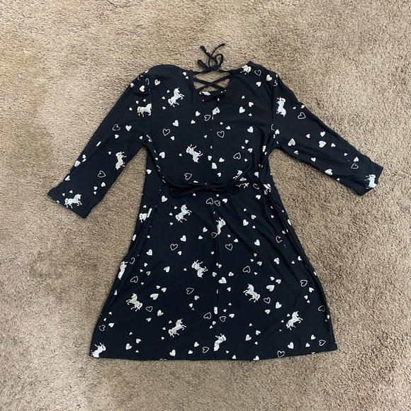 Girls Justice Unicorn /Hearts Dress size 8/10 - Picture 12 of 13